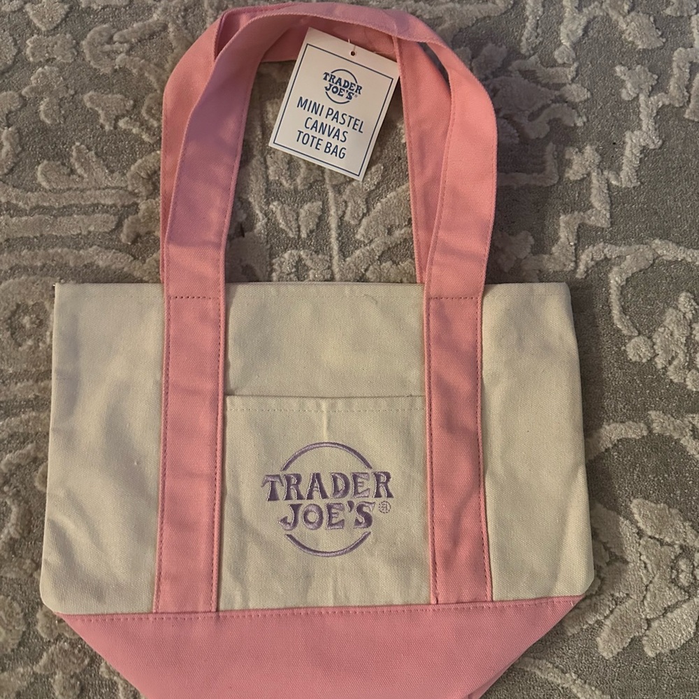 Trader Joe’s Spring Pastels Mini Tote 2025 - Pink